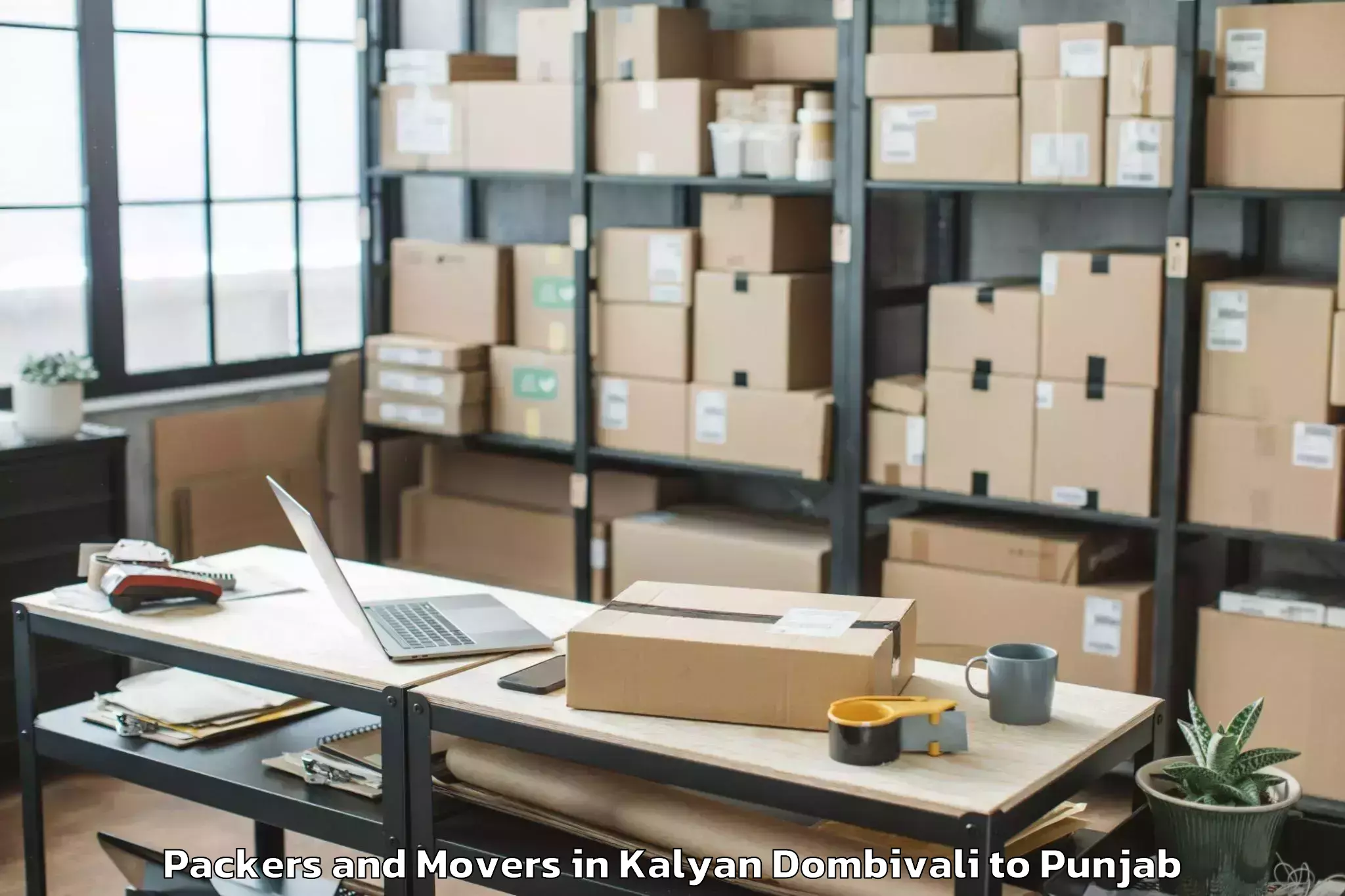 Get Kalyan Dombivali to Zirakpur Packers And Movers